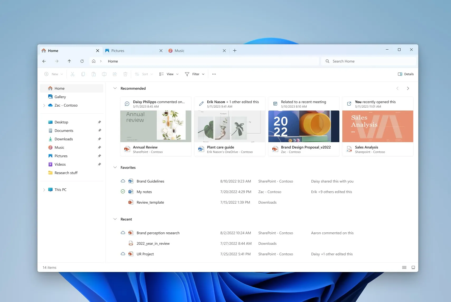 Windows 11's modern File Explorer UI and RGB lighting controls head to testers