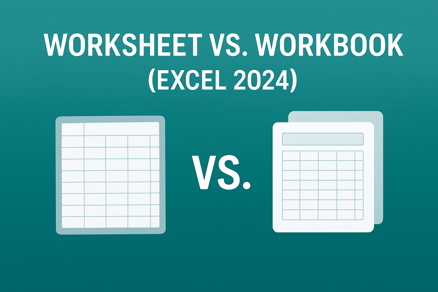 Worksheet vs Workbook excel 2024